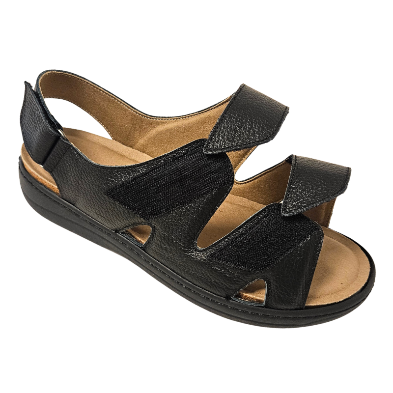 Sandalo uomo Tecnica con chiusura in velcro - Nero