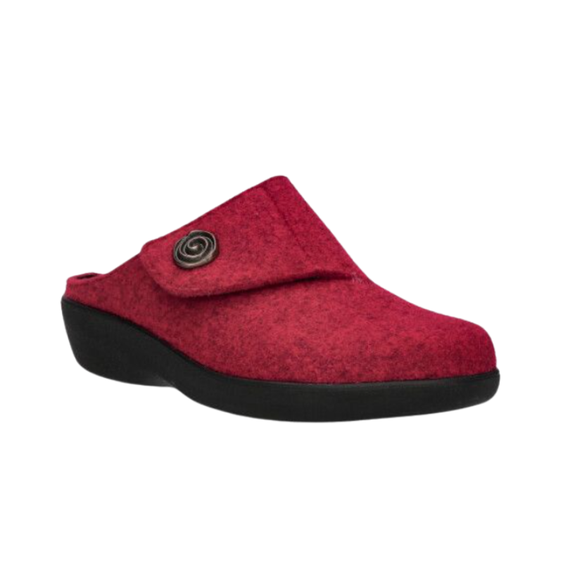 Berkemann pantofole da donna a pianta larga - Rosse