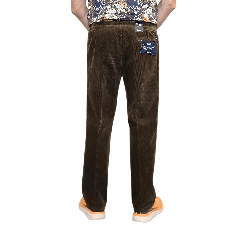 Fløjlsbukser med elastik - Brun