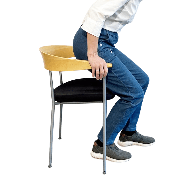 Damebukser med elastikkant - Blå denim