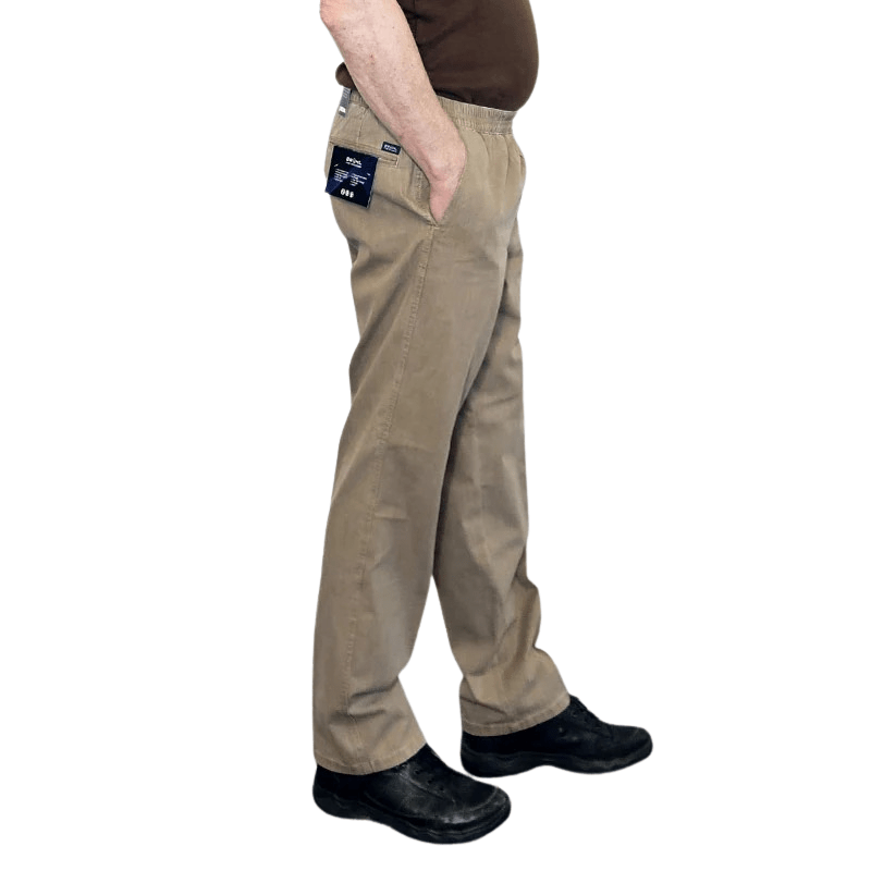 Bukser med elastisk talje - Sand