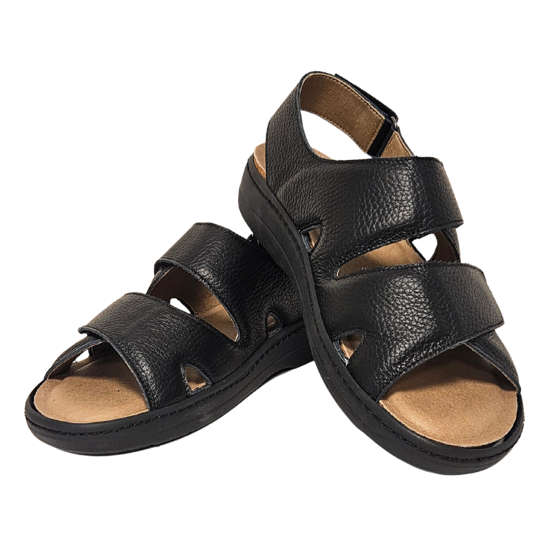 Sandalo uomo Tecnica con chiusura in velcro - Nero