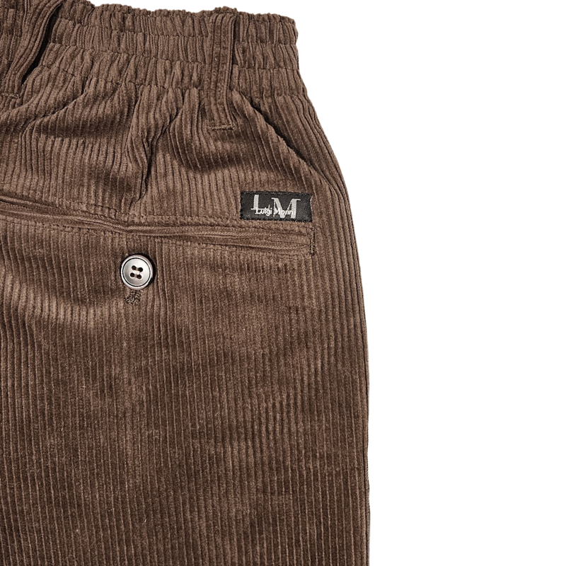 Murk Pantaloni in Velluto a Coste Marrone