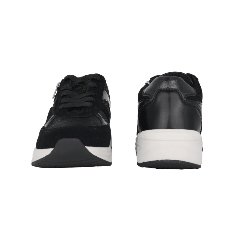 Waldläufer bred damesneaker - Sort læder