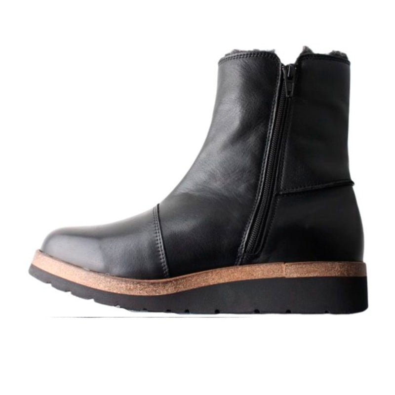 New Feet varm damestøvle - Sort - Seniorshop