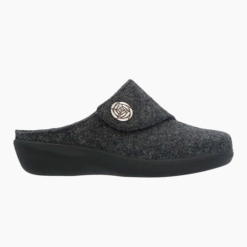 New Feet damehjemmesko - Mørkegrå - Seniorshop