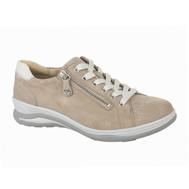 Fidelio sporty damesneaker - Beige - Seniorshop