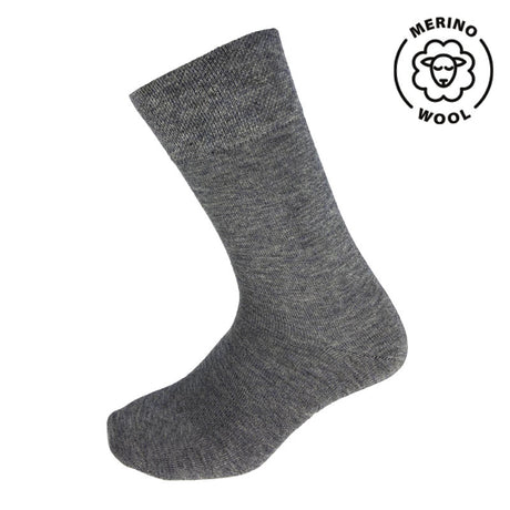 Diabetesstrømpe med merinould - Grå - Seniorshop
