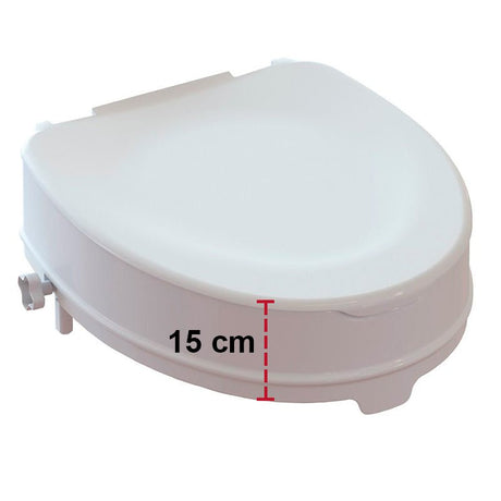Toiletforhøjer med låg, 15 cm - Seniorshop