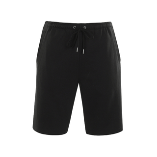 Knælange shorts med elastik - Sort