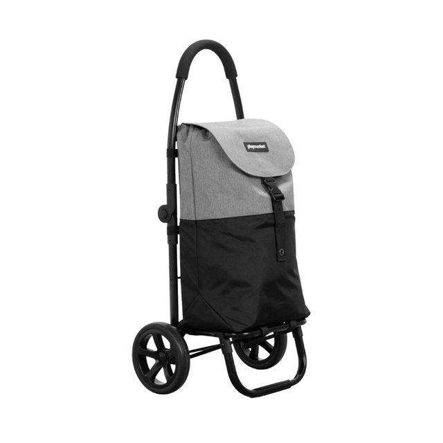 Go Two Compact indkøbsvogn - Grå/sort