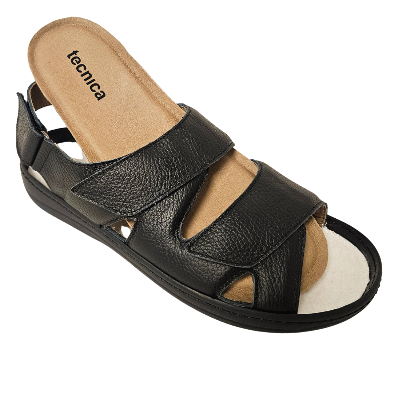 Sandalo uomo Tecnica con chiusura in velcro - Nero