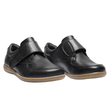 New Feet damesko med velcro - Sort læder