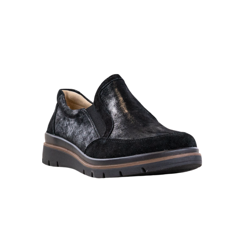 Fidelio pantofole da casa con stretch - Nero