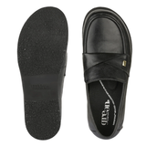 Green Comfort mocassino largo da donna - Nero