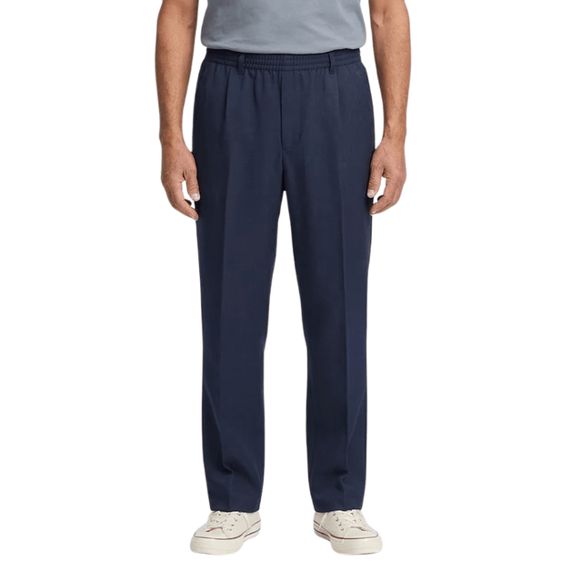 Komfortbukser med elastik - Marineblå