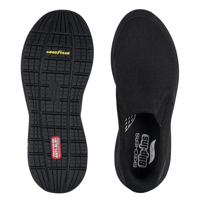 Skechers stabil slip - in herresko - Sort