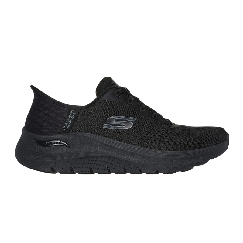 Skechers ampia slip-in scarpa da donna - Nero