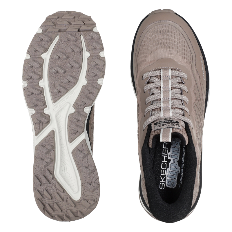 Skechers slip-in impermeabile da donna – Grigio marrone