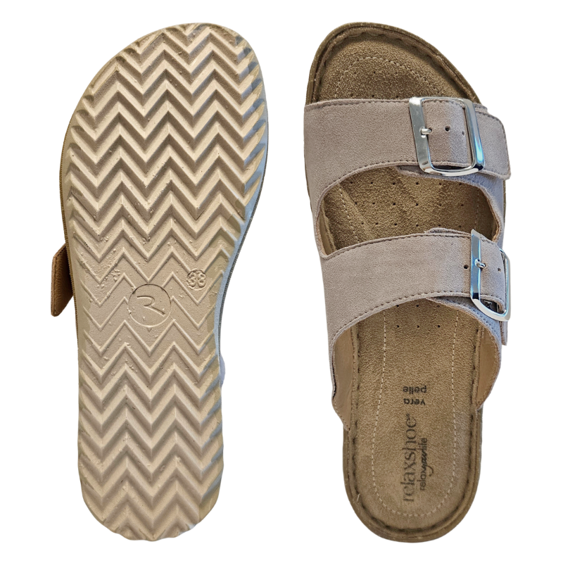 Relaxshoe pantofola da donna - Grigio caldo