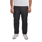Vista frontale di pantaloni casual Dobsom neri con elastico e coulisse in vita