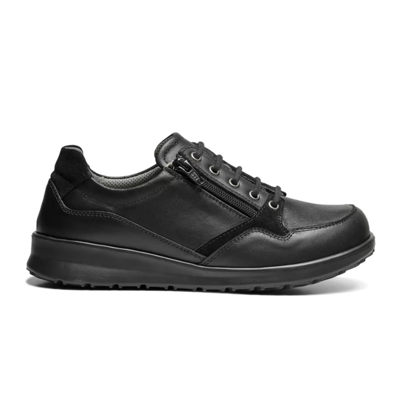 New Feet scarpe da donna con lacci e cerniera - Nero