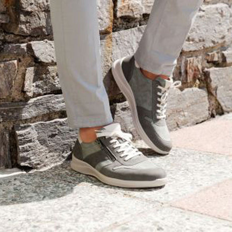 Scarpe da uomo in pelle, grigie, Fidelio