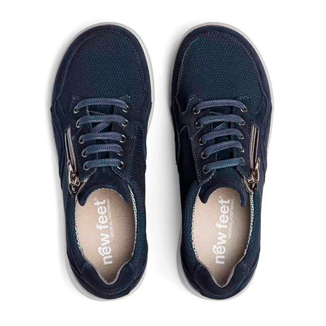 Scarpe da donna in mesh, Blu scuro, New Feet