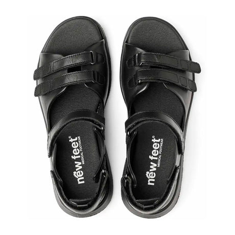 New Feet sandalo donna in pelle - Nero