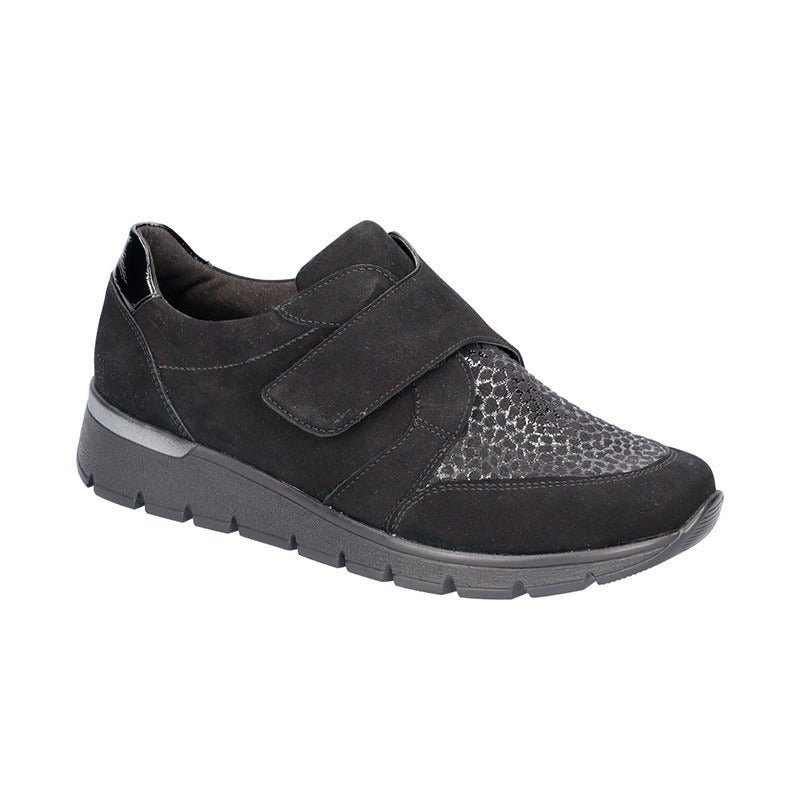 Waldläufer bred damesko - Sort - Seniorshop