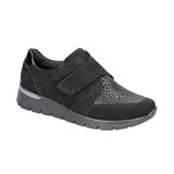 Waldläufer bred damesko - Sort - Seniorshop