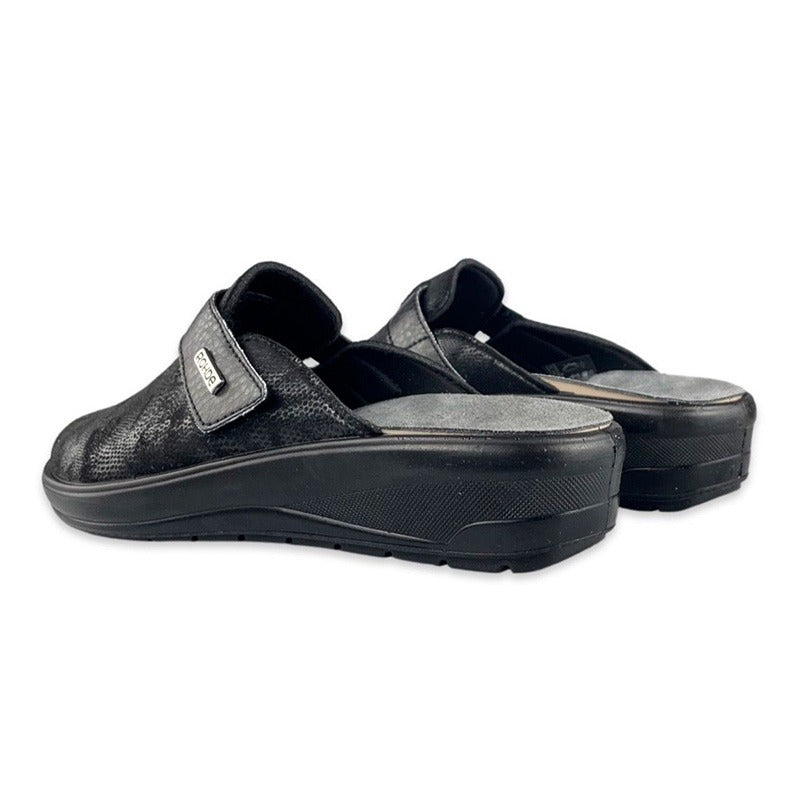Rohde slipper donna con stretch - Nero