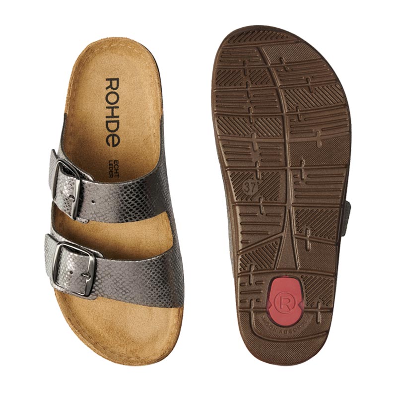 Rohde damesandal -Metallic