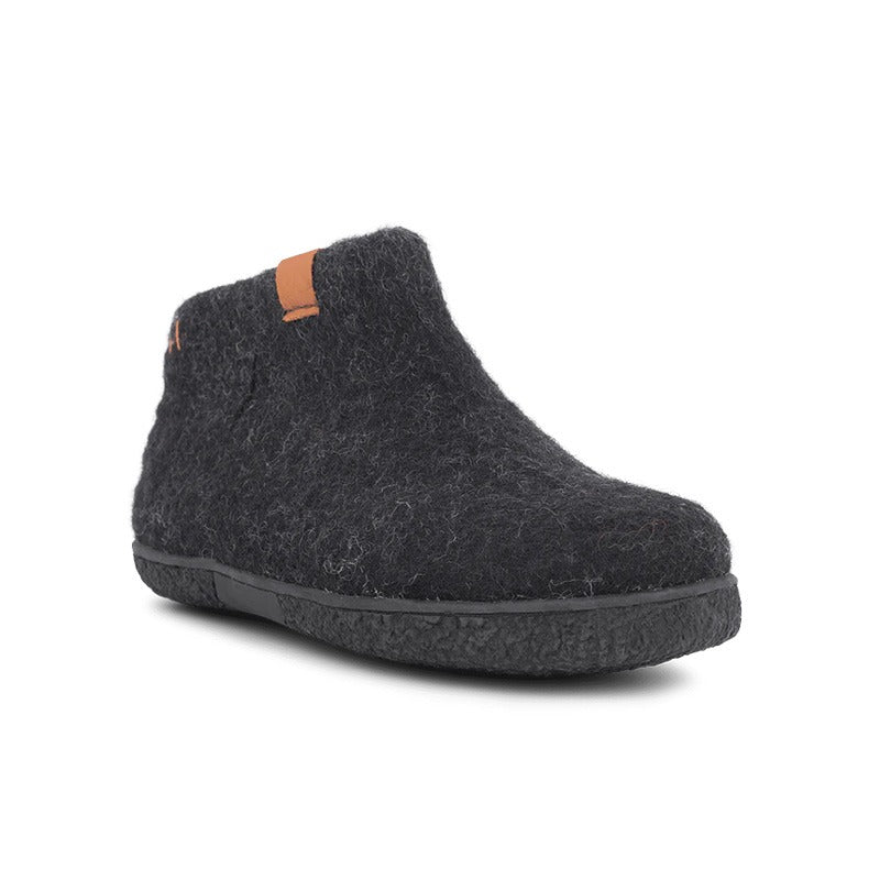 Green Comfort pantofole in feltro di lana - Nero