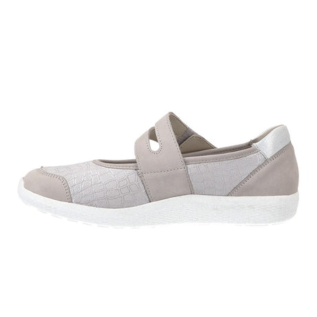 Waldläufer ballerina con velcro - Grigio chiaro