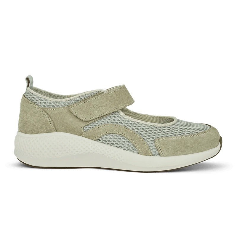 Green Comfort damesko med rem - Grøn - Seniorshop