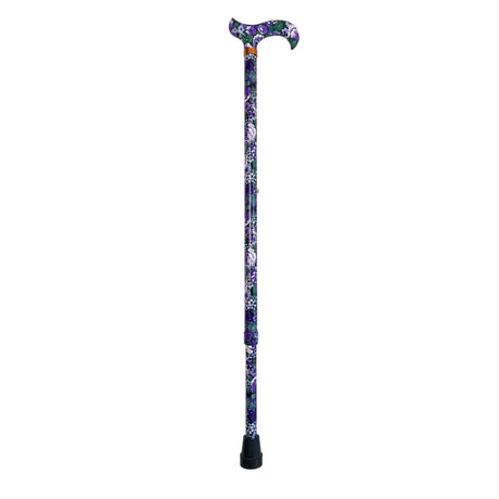 Stok med justerbar højde - Lilla blomster