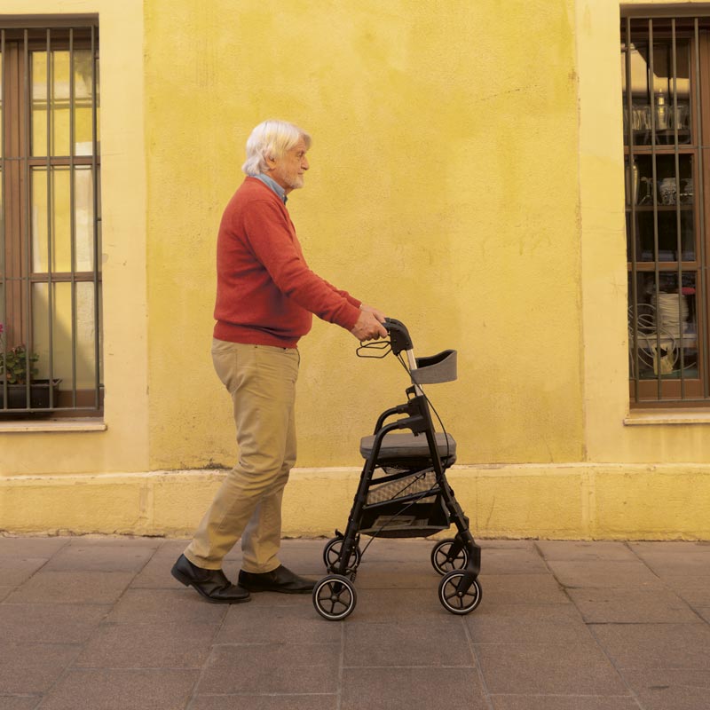 W4 rollator / carrello della spesa, Blu