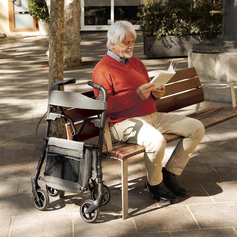 W4 rollator / carrello della spesa, Blu