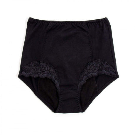 Inkontinens trusse med blonde - Sort