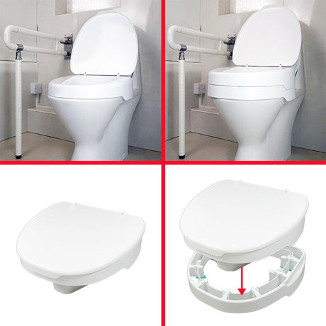 Rialzo WC con coperchio, 5-10 cm