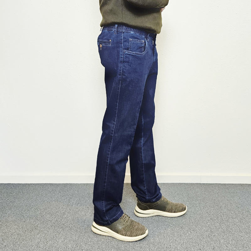 Jeans con elastico e stretch - Blu scuro