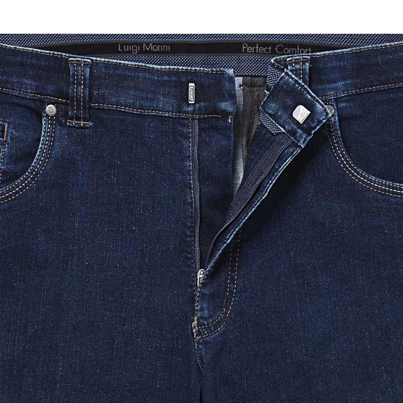 Jeans con elastico e stretch - Blu scuro