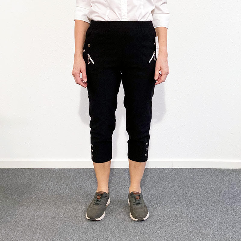 Capri damebukser - Sort - Seniorshop