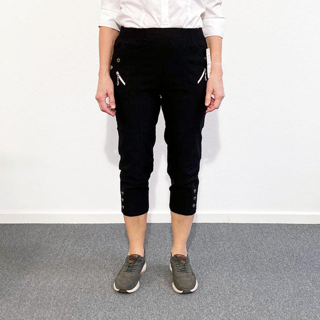 Capri damebukser - Sort - Seniorshop