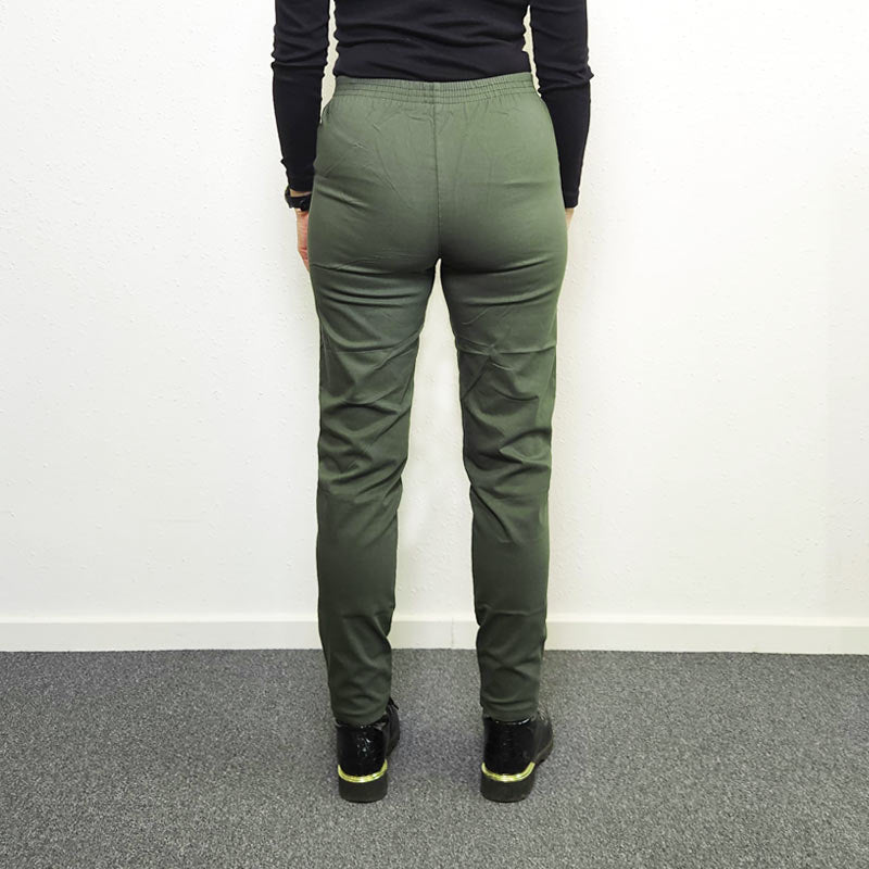Pantaloni foderati da donna - Khaki verde