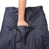 Lined rain cover with pocket and magnetic closure