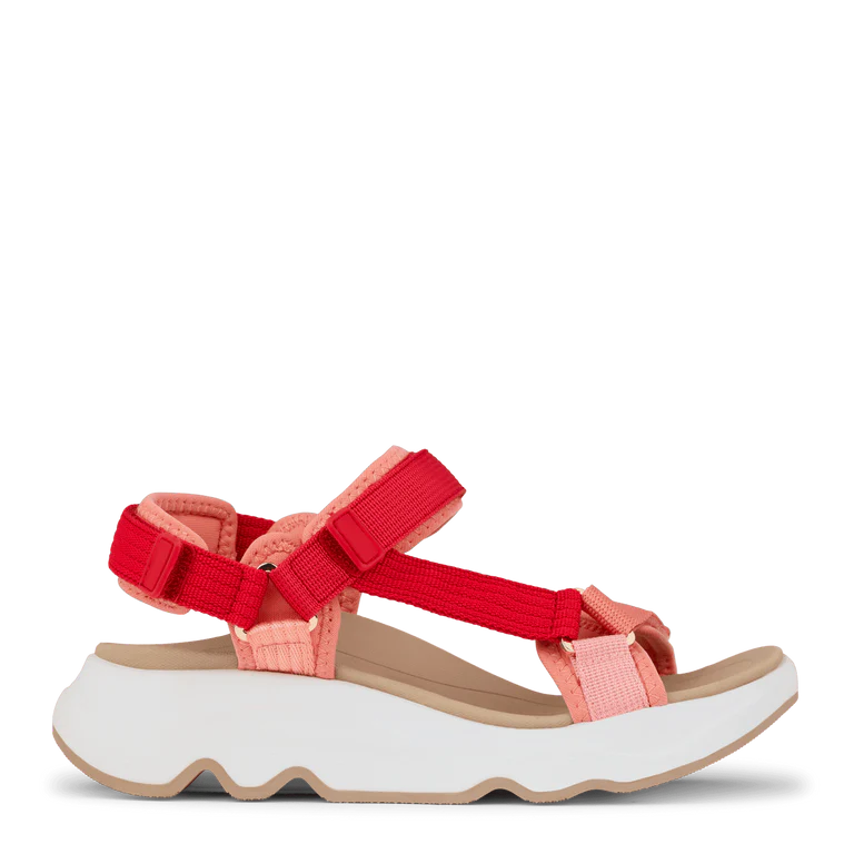 Green Comfort sporty damesandal - Rød