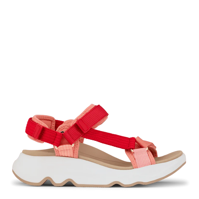 Green Comfort sporty damesandal - Rød